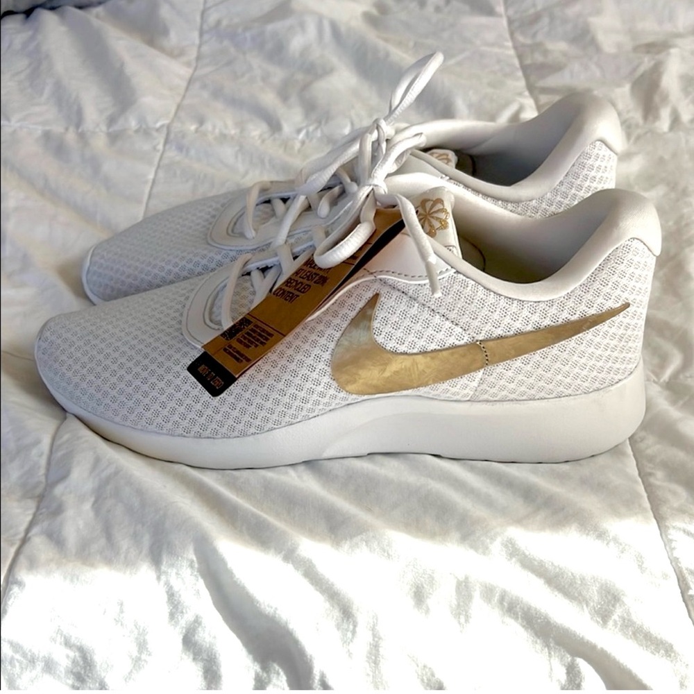 Nike White Tanjun Athletic Sneakers